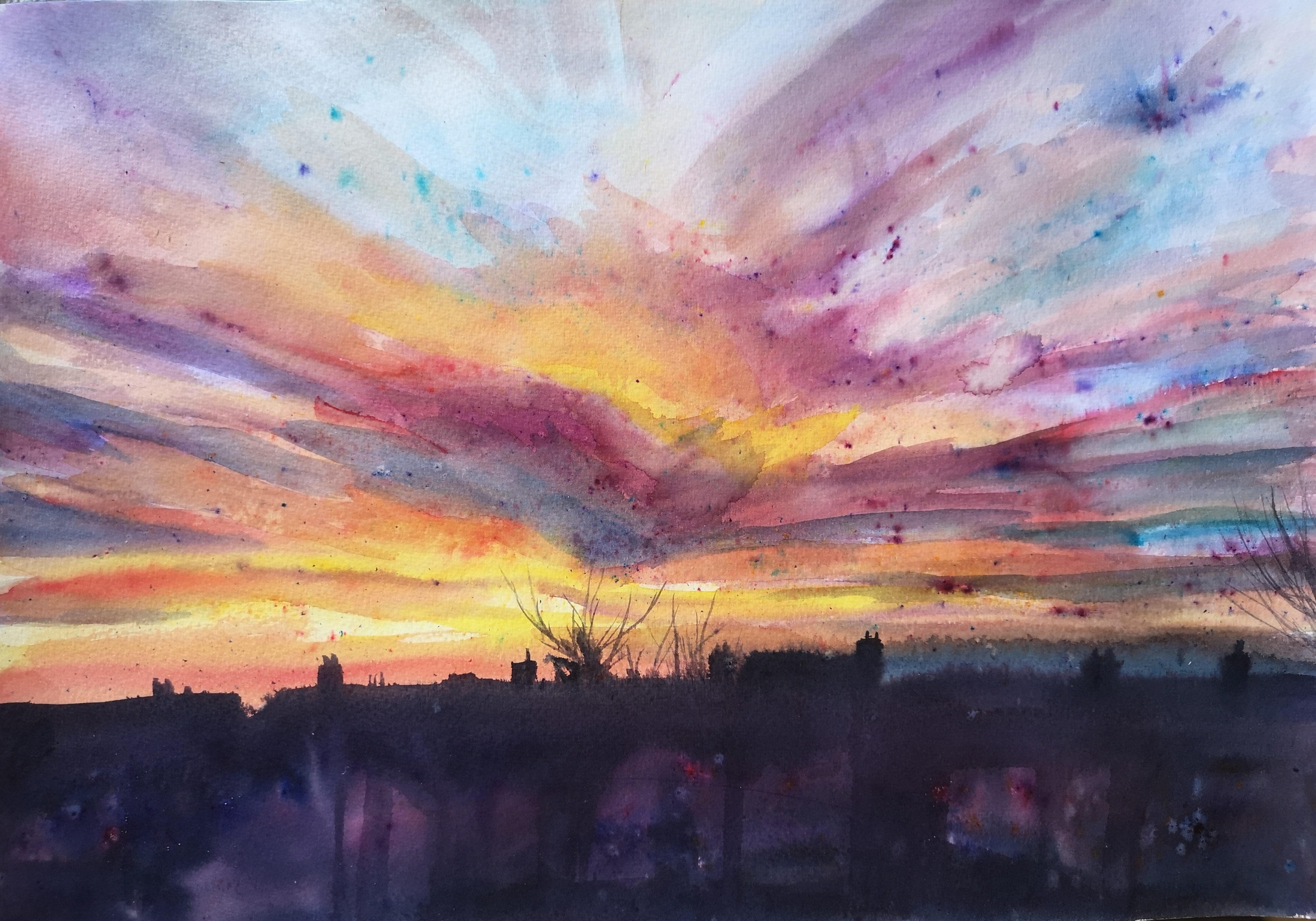 Sunrise painting